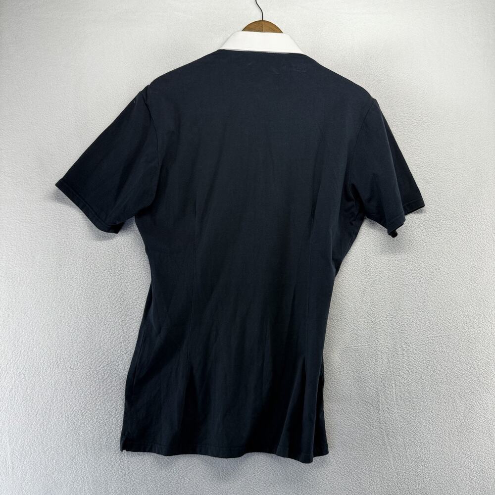 State Liberty Polo Shirt Men's Medium Blue White Solid Pocket Golf Preppy Office - Picture 5 of 7